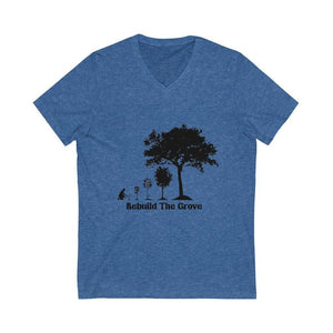 Rebuild The Grove Life Cycle - Jersey Short Sleeve V-Neck Tee - Rebuild The Grove