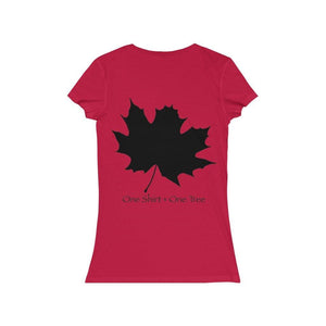 Acron'y Maple Leaf Women's Jersey Short Sleeve V-Neck Tee - Rebuild The Grove