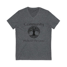 Load image into Gallery viewer, Community Dogwood on Jersey Short Sleeve V-Neck Tee - Rebuild The Grove
