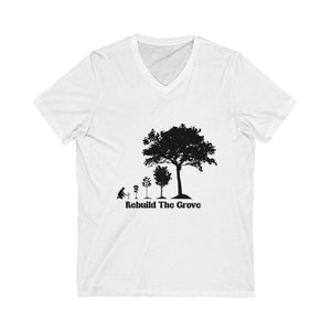 Rebuild The Grove Life Cycle - Jersey Short Sleeve V-Neck Tee - Rebuild The Grove