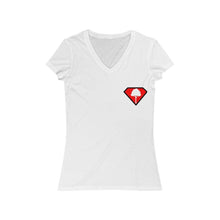 Load image into Gallery viewer, A Tree&#39;s Super Power -  Women&#39;s Jersey Short Sleeve V-Neck Tee - Rebuild The Grove
