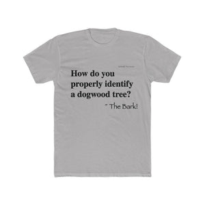 Funny Wood - Dogwood on Men's Fitted Short Sleeve Tee - Rebuild The Grove
