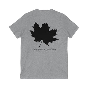 Maple Leaf Jersey Short Sleeve V-Neck Tee - Rebuild The Grove