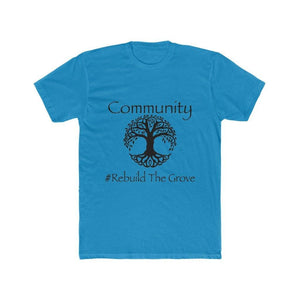 Community Dogwood on Men's Fitted Short Sleeve Tee - Rebuild The Grove