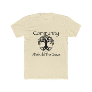 Community Dogwood on Men's Fitted Short Sleeve Tee - Rebuild The Grove