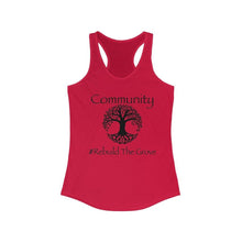 Load image into Gallery viewer, Community Dogwood on Women&#39;s Ideal Racerback Tank - Rebuild The Grove
